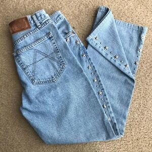Vintage‎ ABS Allen Schwartz Studded Straight Leg Mom Jeans 8/10